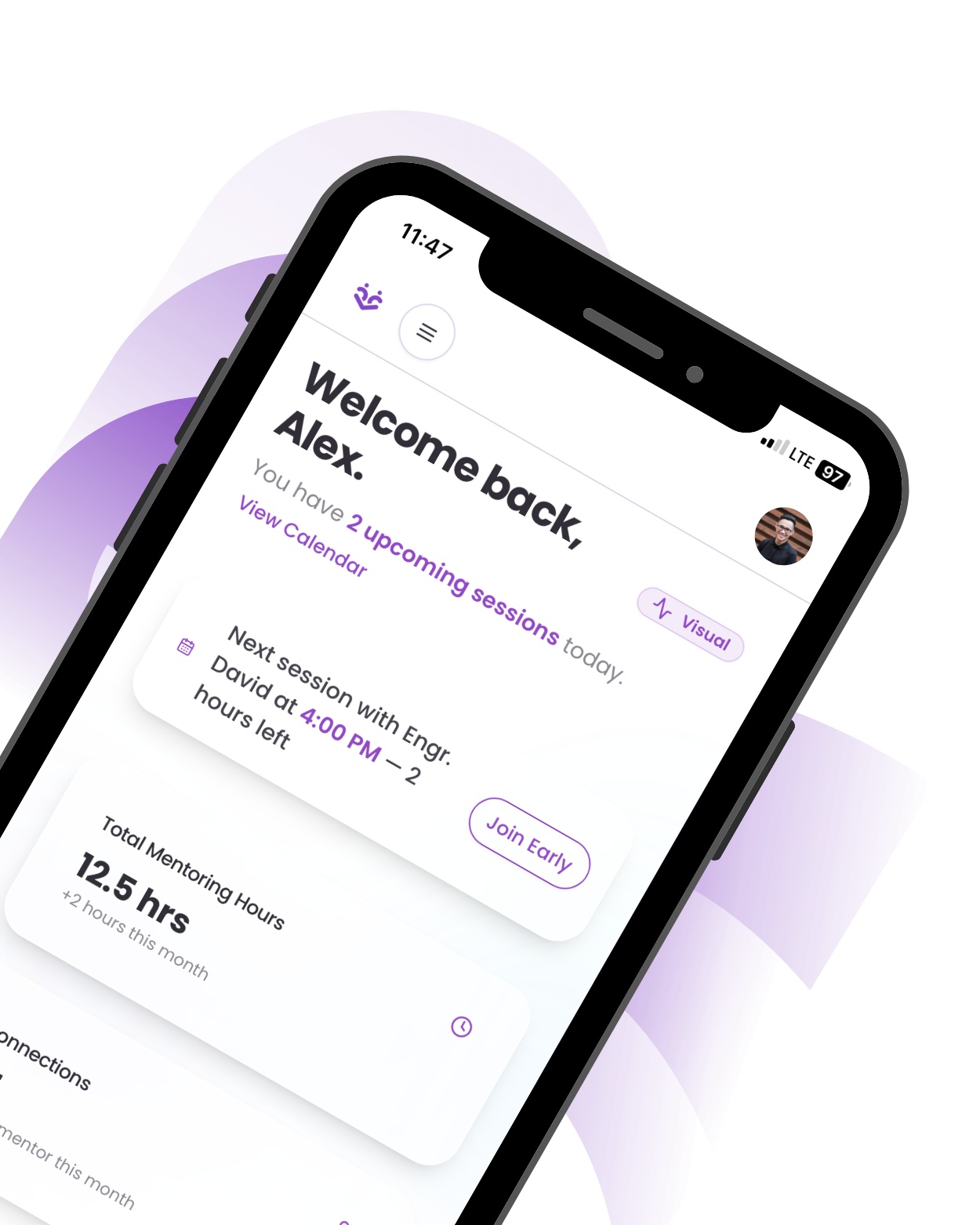 Student using the Turomi app on a phone
